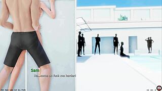 Teen with big tits gets monster cock in public anime sex!