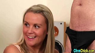 the clothed babes are humiliating the guys with group handjobs