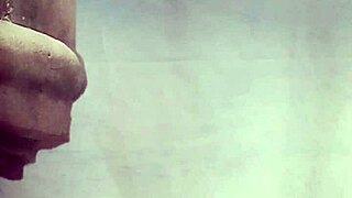 Enjoying a solo shower, bathing in peace with shaved body