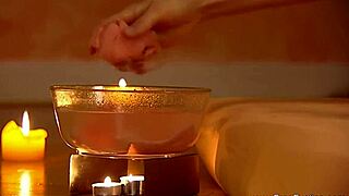 Asian Lover Gets Intimate Handjob Massage With Licking