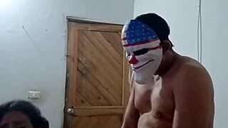 Shemale in crossdressing cums hard!