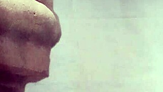 Enjoying a solo shower, bathing in peace with shaved body