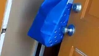 honey felt so excited letting her mom's boyfriend into the apartment while mom was at work