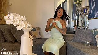 Watch this transsexual cum in a glass!