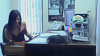 Fucking Slutty Brunette Secretary At Office