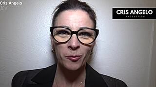 kyara rides cris's cock after work, gaping hard