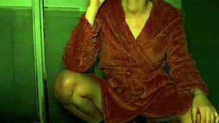 Amateur smokes and spits in high heels