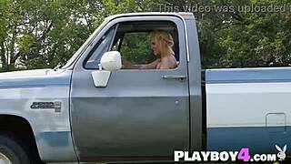 Cute petite 18+ blonde milf model Jenessa Dawn showed her sexy body and perfect big ass