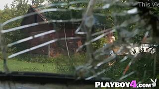 Cute petite 18+ blonde milf model Jenessa Dawn showed her sexy body and perfect big ass