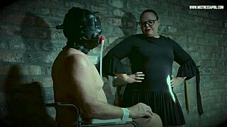 Mistress April Torments Slave On Special Bed