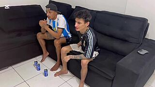 couldn’t resist my buddy’s teasing, so i went hard outdoors in public!