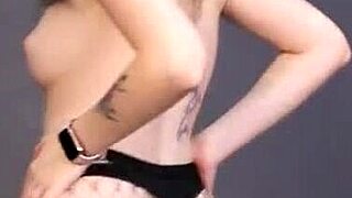 Naked photoshoot for young brunette girl