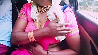 beautiful south indian housewife cheats in car with boyfriend