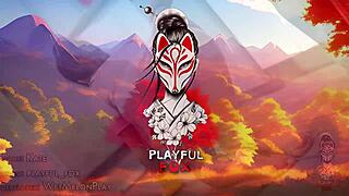 Kate 27 in cosplay costume with big tits teasing in public