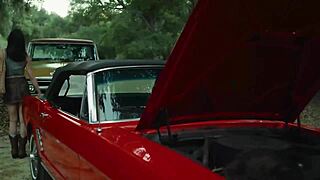 Kristen Scott Surprises Alex Jones with Huge Dick Suck in Forest