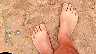Bare feet playing in sand for sensory purposes, barefeet fetish