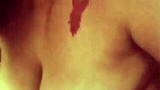 Intense goodnight kiss with big tits