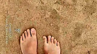 Bare feet playing in sand for sensory purposes, barefeet fetish