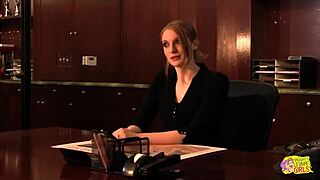 Spicy Blonde Gets The Job By Making Her Lesbian Boss Orgasm With Her Sensual Tongue