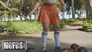 Sophia Burns bends over for Charles Dera's big cock view