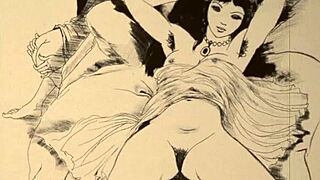 vintage erotic drawings retro beaver pussy hairy antique