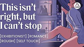 She Finger Fucks Pussy While Neighbors Fuck In Front Of Window!