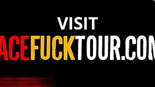 Ebony Teases Before Intense Face Fuck