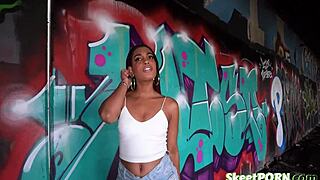 Exotic Ebony Student Face Painted With Cum