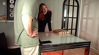 Redhead Delivery Girl Steals My Pizza And Gets Fucked As Punishment