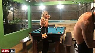 blonde milf letting her tattooed friend fuck her ass hard 😈