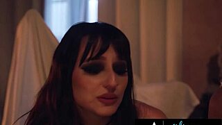 milf goth girl and bff fingered to orgasm by wild lesbian group