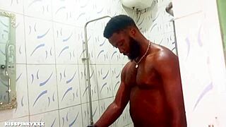 ebony goodness hangs out with her new male friend for the first time