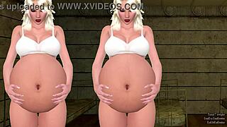 triplet sisters get belly inflation with ripped clothes