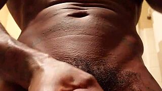 Hallelujah Johnson worships Jeremiah's big black cock in domination scene