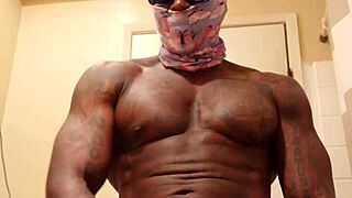 Hallelujah Johnson worships Jeremiah's big black cock in domination scene