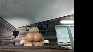 Bbw enjoys oral then intercourse in Roblox.