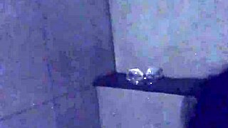 asian wife, are you a slut masturbating with dildo in gym shower?