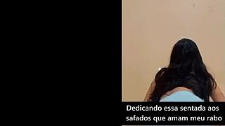 In tight shorts, shaking big ass nicely for you all.