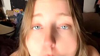 i suck the dildo and play with my pussy