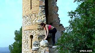 brunette cutie ashley woods gets pussy drilled super hard outdoors.