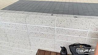 skinny petite brunette charlie valentine in pov blowjob scene with rimjob