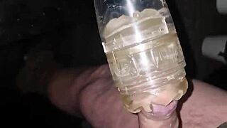 M4rkus77 uses fleshlight in public