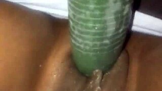 Watch kissesxxx fuck that cucumber in public and squirt everywhere!