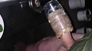 M4rkus77 uses fleshlight in public