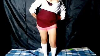 Cute Mexican Girl Sends Homemade Masturbation Video After School