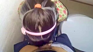 Latina skinny amateur first time public roleplay at party, fucked in bathroom