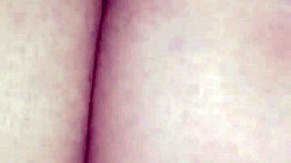 Bbw rides in reverse cowgirl position.