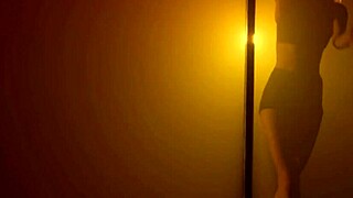 Pole dance strip tease sensual latina brunette cowgirl shaved pov teasing sexy hairless