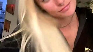 Beautiful Blonde Girl Feels Emotions in Cute Scene