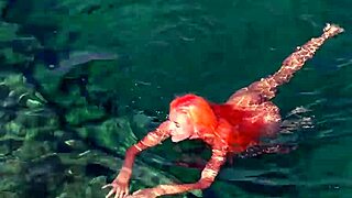 blue water and a naked girl skinny pussy flashing wet small 18+ tits exhibitionists shaved hairless